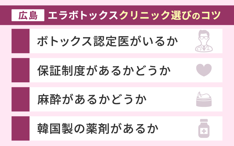 エラボトックス クリニック 選び方