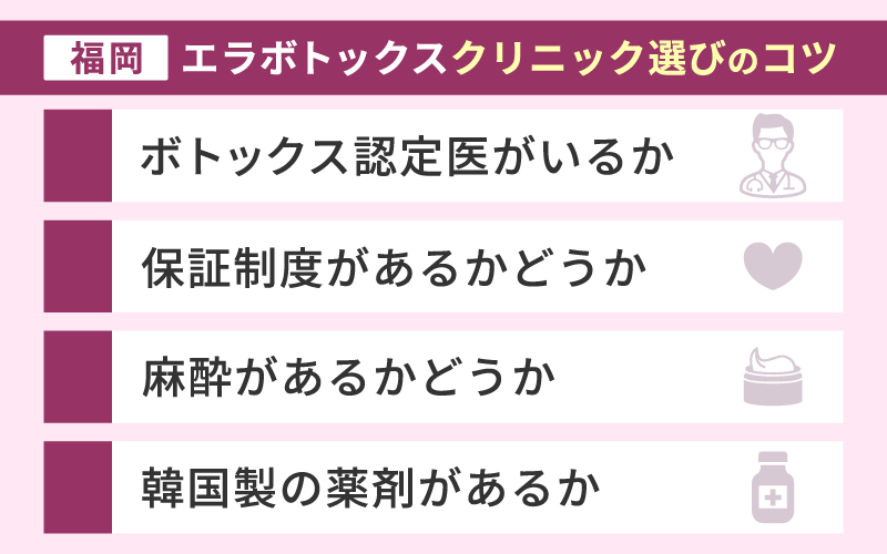 エラボトックス クリニック 選び方